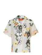 2133 Tencel, Scalloped Short Sleeve White STINE GOYA