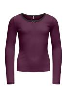 Kogsofia L/S Bow Top Jrs Purple Kids Only
