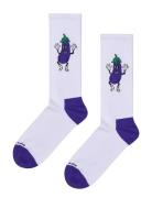 Aubergine Sneaker Sock White Happy Socks