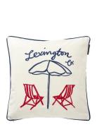 Beach Life Organic Cotton Canvas Pillow Cover White Lexington Home