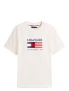 Americana Monotype Flag Box Tee Cream Tommy Hilfiger