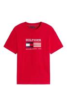 Americana Monotype Flag Box Tee Red Tommy Hilfiger