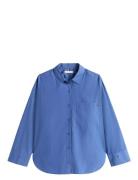 Ess Poplin New Easy Shirt Blue Tommy Hilfiger