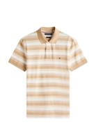 Stripe Structure Reg Polo Beige Tommy Hilfiger