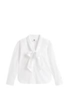 Poplin Bow Collar Ls Shirt White Tommy Hilfiger