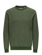 Onsmorgan 12 Structure Crew Knit Noos Khaki ONLY & SONS