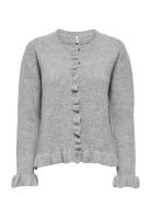 Onlrima Life Ls Fril Butto Cardi Cs Knt Grey ONLY