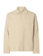 Slhregtate Cord Overshirt Beige Selected