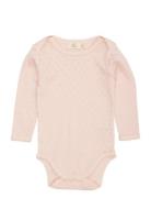 Pointelle Heart Lapneck Body Ls Pink Copenhagen Colors