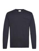 Reg Tonal Shield Ls T-Shirt Navy GANT