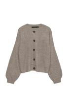 Vmlea Ls O-Neck Cardigan Noos Beige Vero Moda