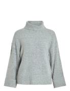 Virolfie Roll Neck L/S Knit Top - Noos Grey Vila