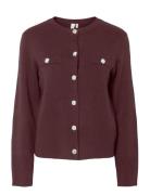 Yaspimi Ls Knit Cardigan S. Burgundy YAS