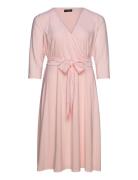 Surplice Jersey Dress Pink Lauren Women
