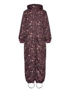 Snow Suit Aop Burgundy Minymo