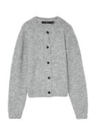 Vmnovah Ls O-Neck Button Cardi Ga Noos Grey Vero Moda