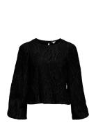 Objlucie L/S Re O-Neck Top Noos Black Object