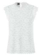 Pcolline Sl Lace Top Wvn Noos White Pieces