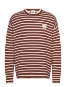 Wwtya Striped Over D Jumper Brown WOOD WOOD