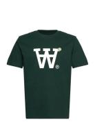 Wwace Big Logo & Badge T-Shirt Green WOOD WOOD