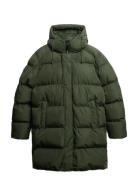 Hooded Sports Puffer Mid Jkt Green Superdry
