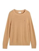 Cotton Wool Rib C-Neck Khaki GANT