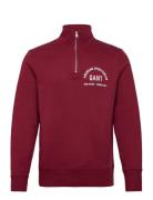 Printed Graphic Half Zip Burgundy GANT
