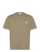 Slhreg-Salz Emb Ss O-Neck Tee Khaki Selected