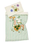 Moomin Bedset 85X125 Circus Striped Gots Green Arabia
