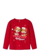 Nmfsasa Paw Ls Top Cplg Red Name It