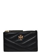 Kira Chevron Zip Card Case Black Tory Burch