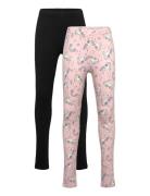 Leggings 2 Pack Brushed Inside Pink Lindex