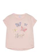 Top Ss Sequins And Flowers Pink Lindex