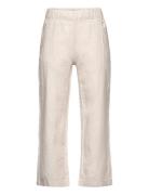 Trousers Linen Blend Cream Lindex