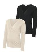 Mlkerrie Tess Ls Jrs Top 2-P Noos Patterned Mamalicious