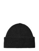 Slflulu Wool Blend Knit Beanie Noos Black Selected