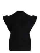 Frida Frill Waistcoat Black Sirup Copenhagen