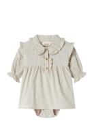 Nbfolena Ls Loose Body Dress Lil Beige Lil'Atelier