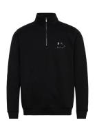 Patrick Half-Zip Sweatshirt Black Clean Cut Copenhagen