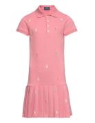 Polo Pony Stretch Mesh Polo Dress Pink Ralph Lauren Kids