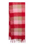 Check Patterned Scarf Red Superdry