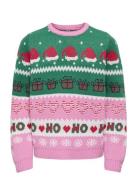 Koghoho Xmas Ls Pullover Knt Pink Kids Only