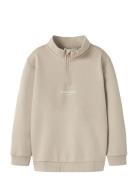 Nkmbrody Ls Nreg Sweat Zip Bru Noos Cream Name It