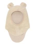 Balaclava Ears Wool Teddy Cream Huttelihut
