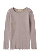 Rib T-Shirt L/S Reese Purple Wheat