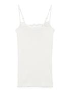 Rwbernadine Organic Sl Strap Lace T Cream Rosemunde