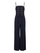 Satin Back Crepe-Jumpsuit Black Lauren Ralph Lauren