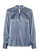 Kbblanca Drapey Shirt Blue Karen By Simonsen