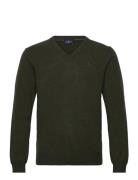 Lambswool V Neck Khaki Hackett London