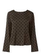 Pcjytta Ls Satin Top Wvn D2D Brown Pieces